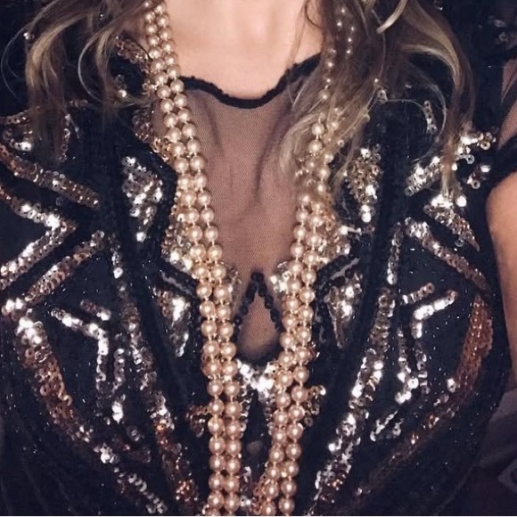 Women’s 1920s Gatsby Flapper Sequin Dress - Picture 6 of 8